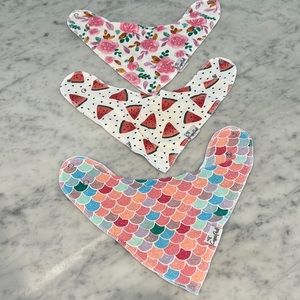 Copper Pearl set of three bibs